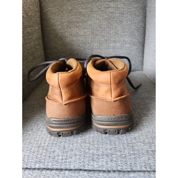 Skechers Men's Relaxed Fit Respected Boswell Brown Leather Boots Size 9.5 - Picture 4 of 11